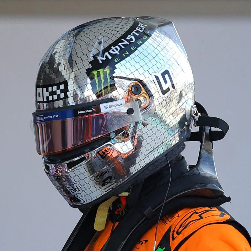 Casque Réplique Lando Norris – Miami GP 2025 – Casque “Disco” – Échelle 1:1 - headgrid.fr