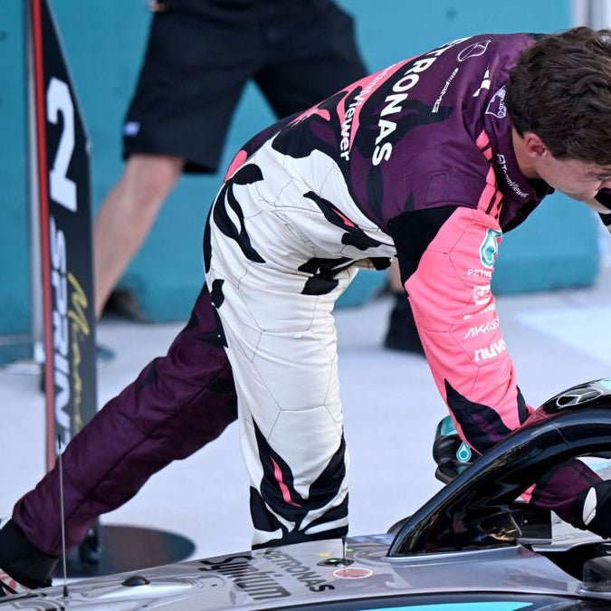 Combinaison Réplique Andrea Kimi Antonelli & George Russell – Miami GP 2025 – Mercedes AMG Petronas - headgrid.fr