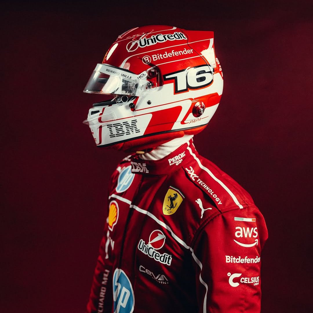 Casque Charles Leclerc 2025 - 1:1 - headgrid.fr