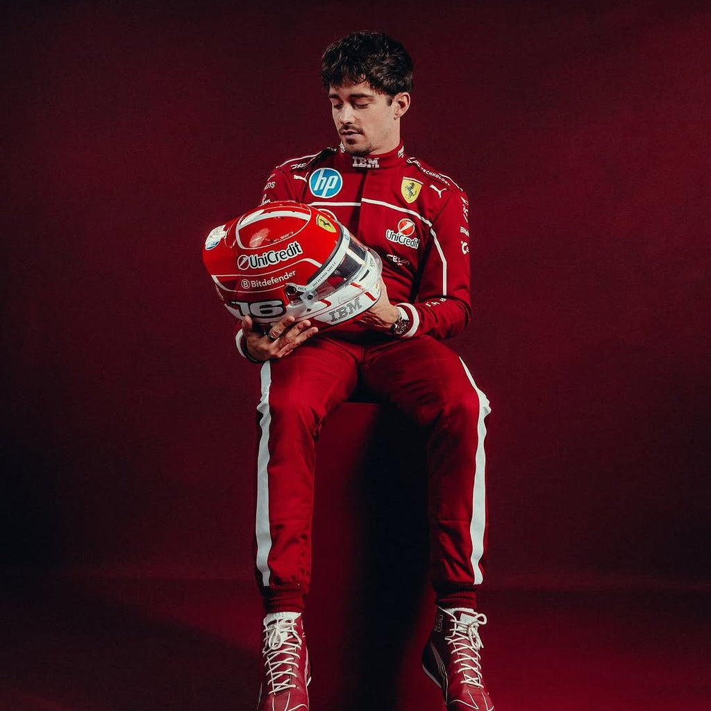 Casque Charles Leclerc 2025 - 1:1 - headgrid.fr