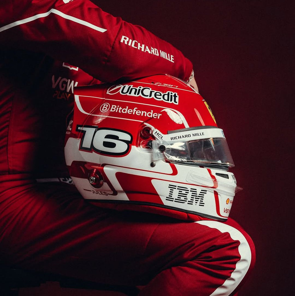 Casque Charles Leclerc 2025 - 1:1 - headgrid.fr