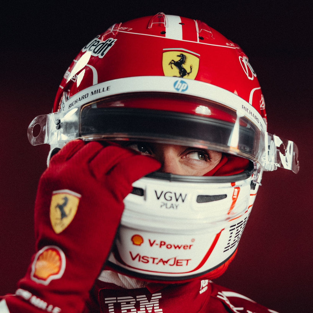 Casque Charles Leclerc 2025 - 1:1 - headgrid.fr