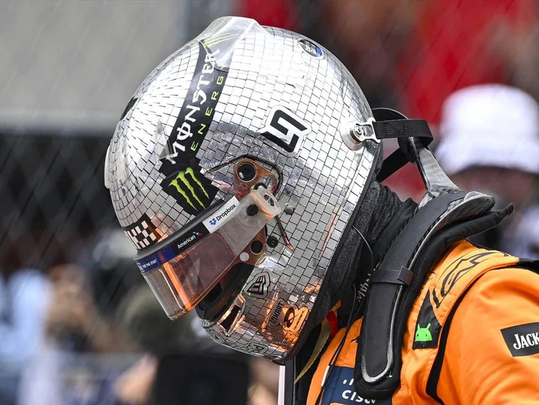 Casque Réplique Lando Norris – Miami GP 2025 – Casque “Disco” – Échelle 1:1 - headgrid.fr