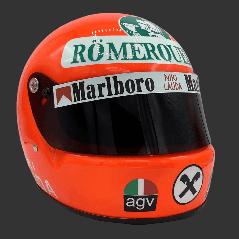 Casque Niki Lauda 1975 – Réplique Ferrari F1 1:1 - headgrid.fr