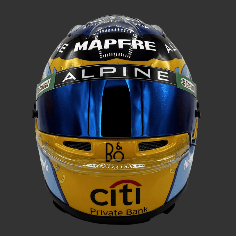 Casque Réplique Fernando Alonso – USA GP 2021 – Échelle 1:1 - headgrid.fr