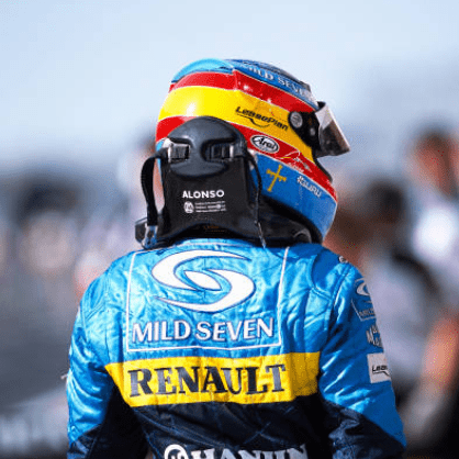 Casque Réplique Fernando Alonso – Saison 2004 – Échelle 1:1 - headgrid.fr