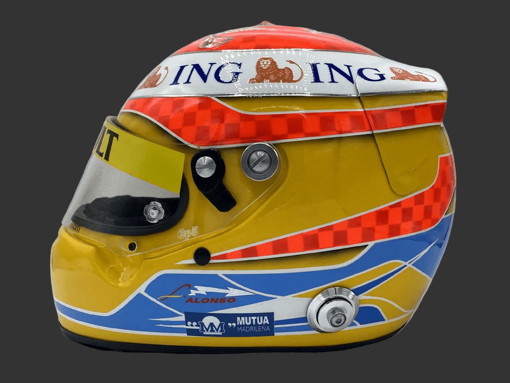 Casque Réplique Fernando Alonso – Saison 2009 – Échelle 1:1 - headgrid.fr