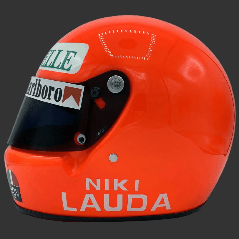 Casque Niki Lauda 1975 – Réplique Ferrari F1 1:1 - headgrid.fr