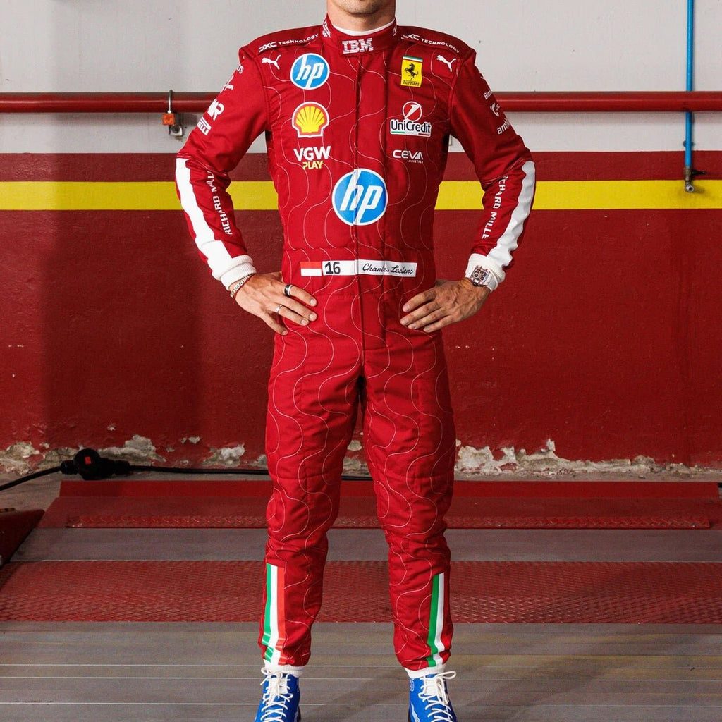 Combinaison Réplique Charles Leclerc Ferrari – Édition Spéciale Monza 2025 – Échelle 1:1 - headgrid.fr