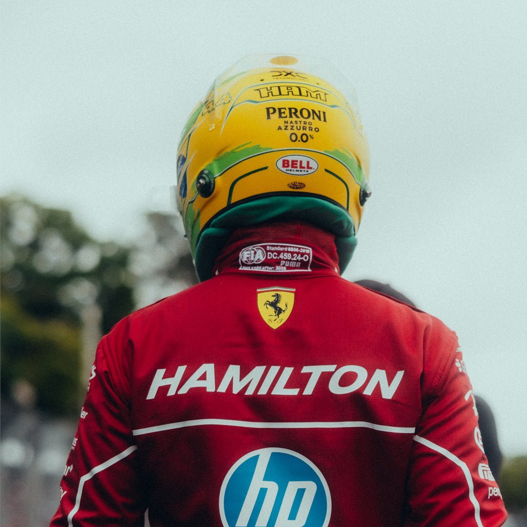Casque Réplique Lewis Hamilton – Brésil 2025 – Échelle 1:1 - headgrid.fr