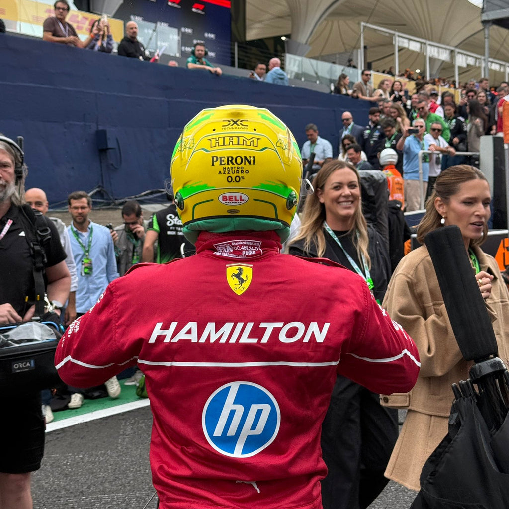 Casque Réplique Lewis Hamilton – Brésil 2025 – Échelle 1:1 - headgrid.fr
