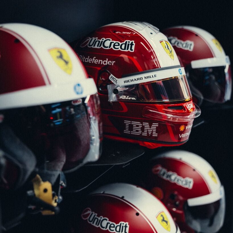 Casque Charles Leclerc 1:1 - Imola 2025 - headgrid.fr