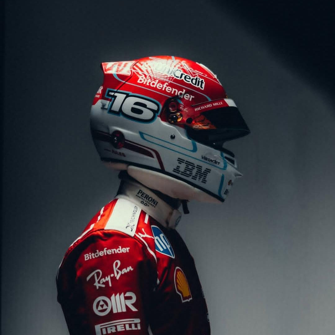 Casque Réplique Charles Leclerc – Ferrari – Saison 2026 – Échelle 1:1
