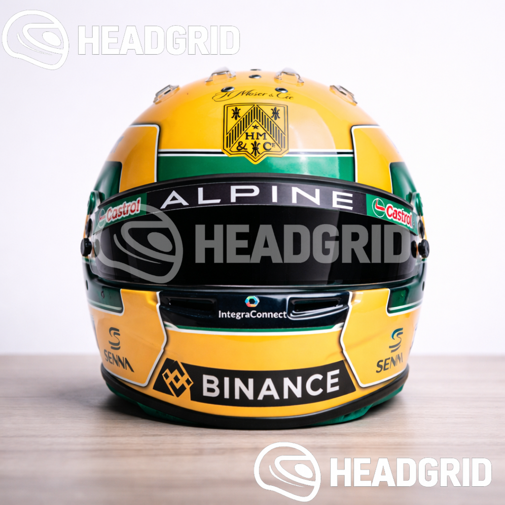 Casque Réplique Pierre Gasly – Imola 2024 – Hommage Ayrton Senna – Échelle 1:1
