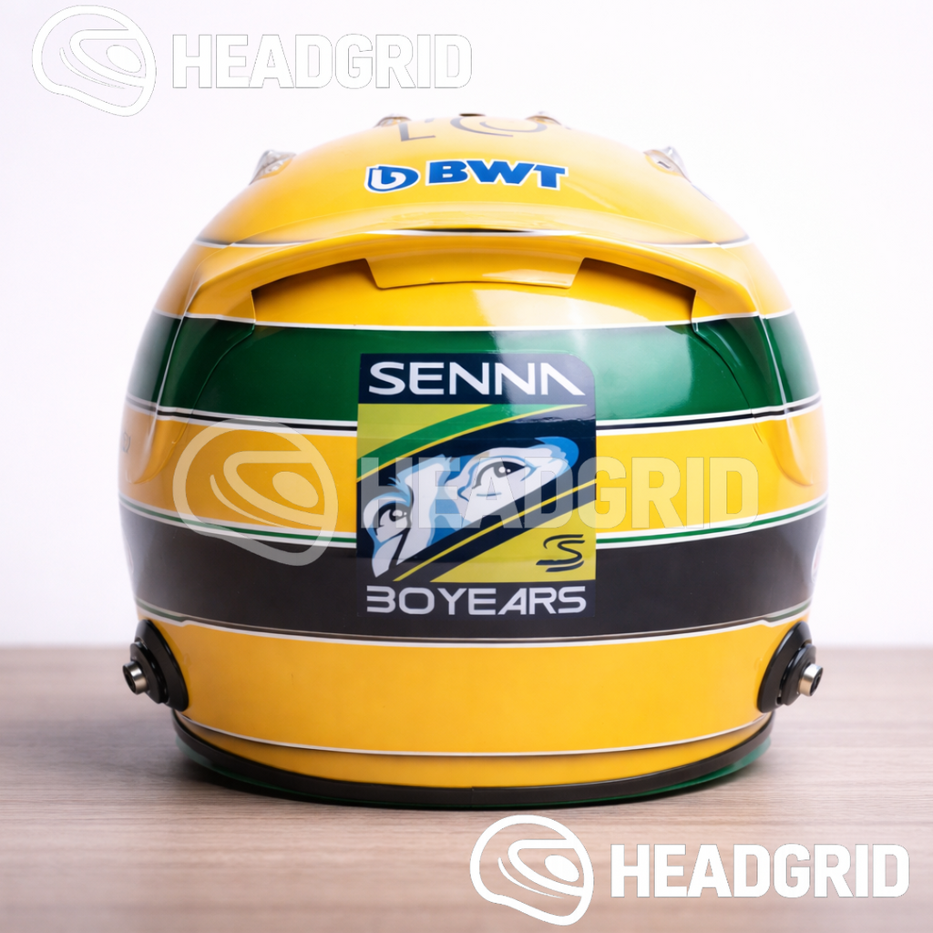 Casque Réplique Pierre Gasly – Imola 2024 – Hommage Ayrton Senna – Échelle 1:1