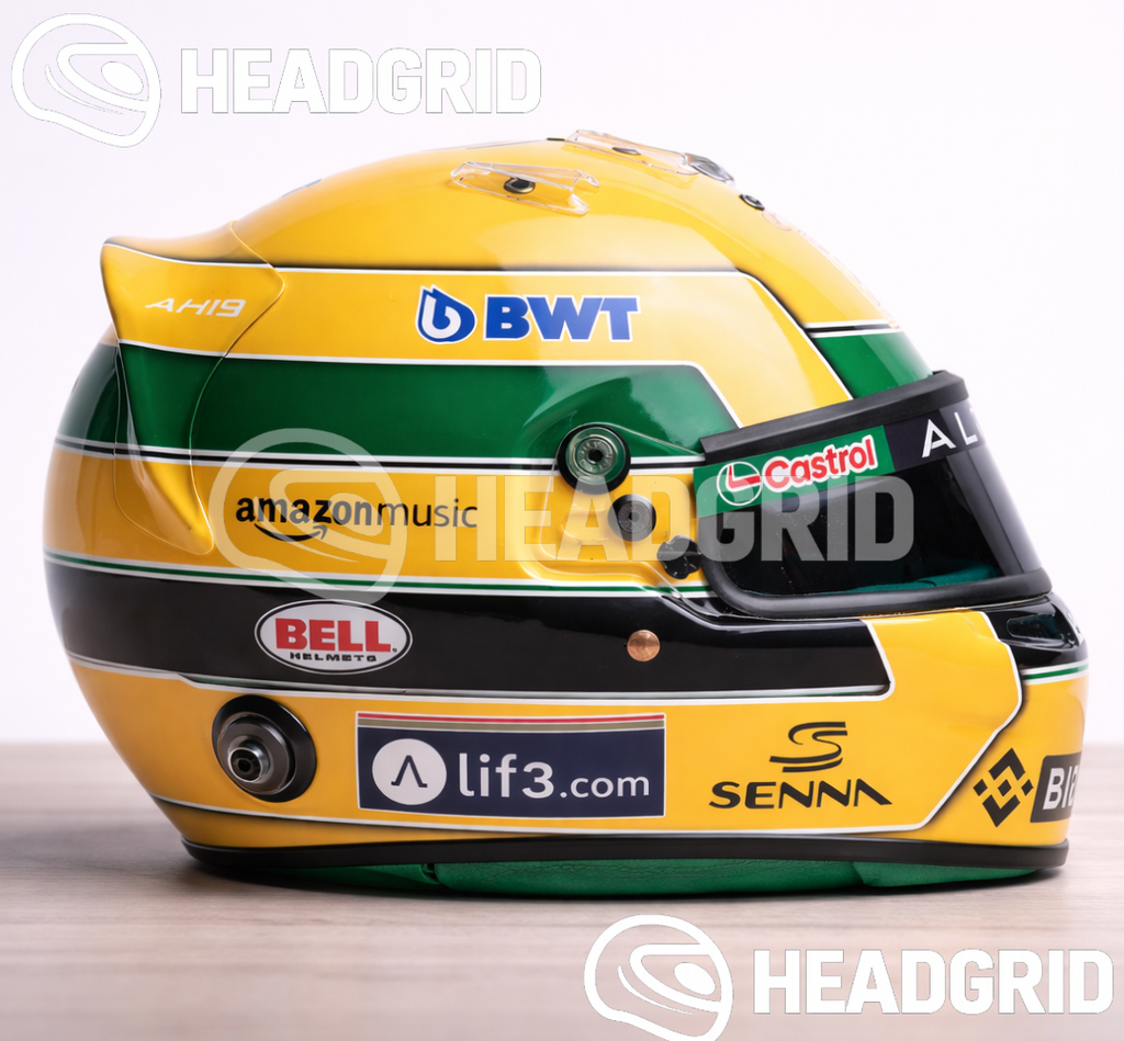 Casque Réplique Pierre Gasly – Imola 2024 – Hommage Ayrton Senna – Échelle 1:1