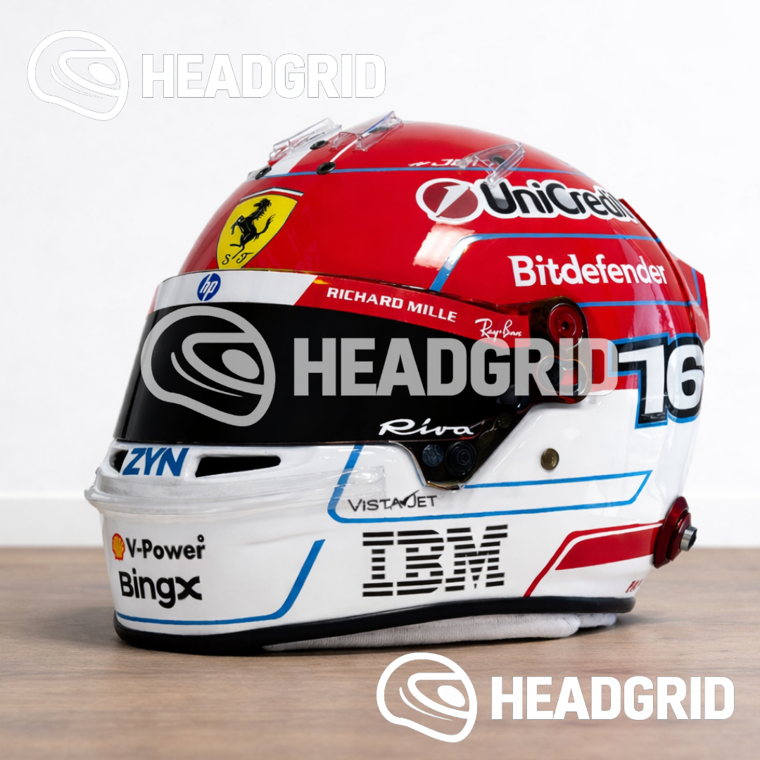 Casque Réplique Charles Leclerc – Ferrari – Saison 2026 – Échelle 1:1