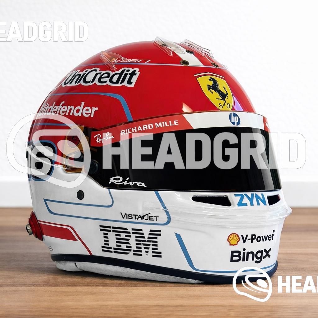 Casque Réplique Charles Leclerc – Ferrari – Saison 2026 – Échelle 1:1