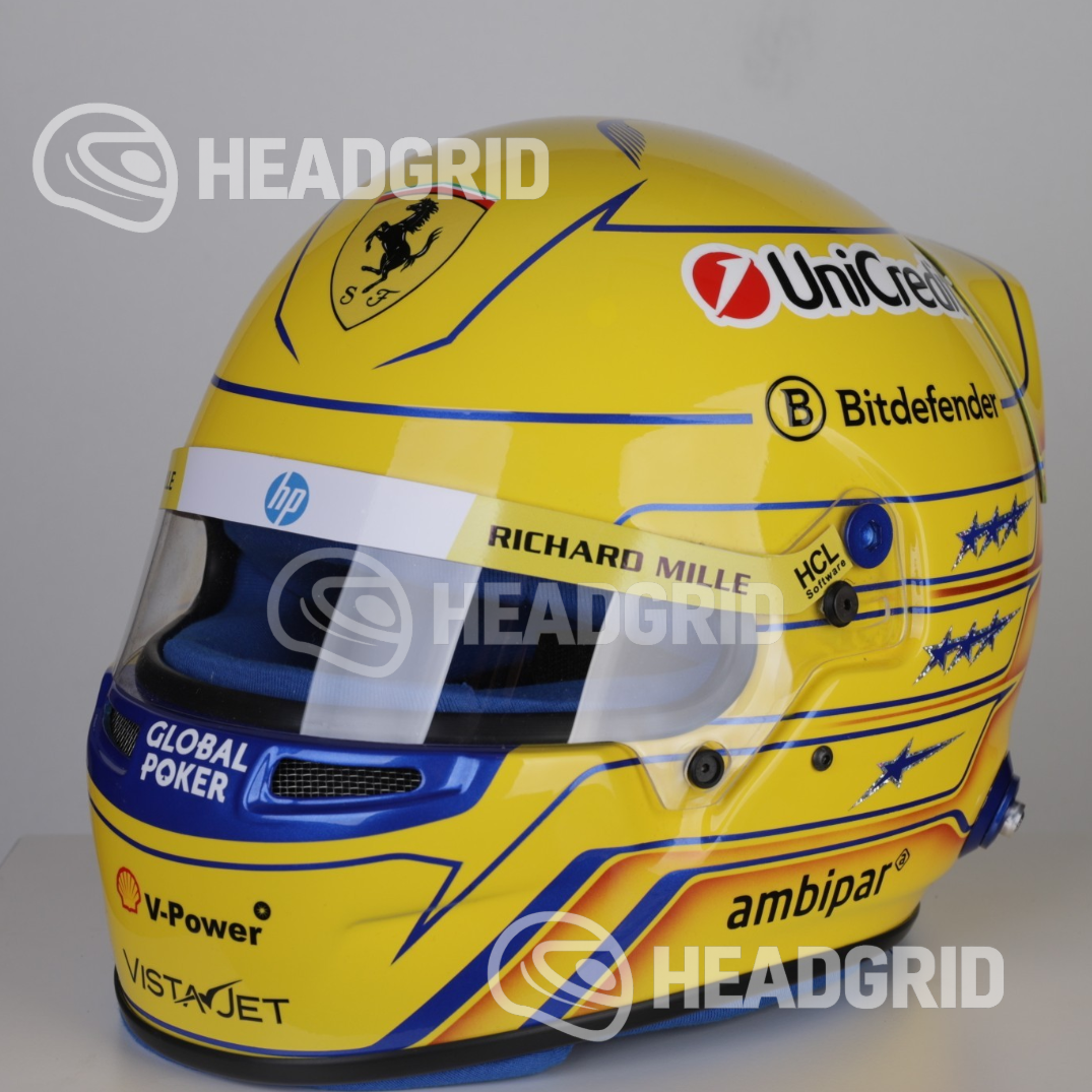 Casque Réplique Lewis Hamilton – Miami GP 2025 – Échelle 1:1