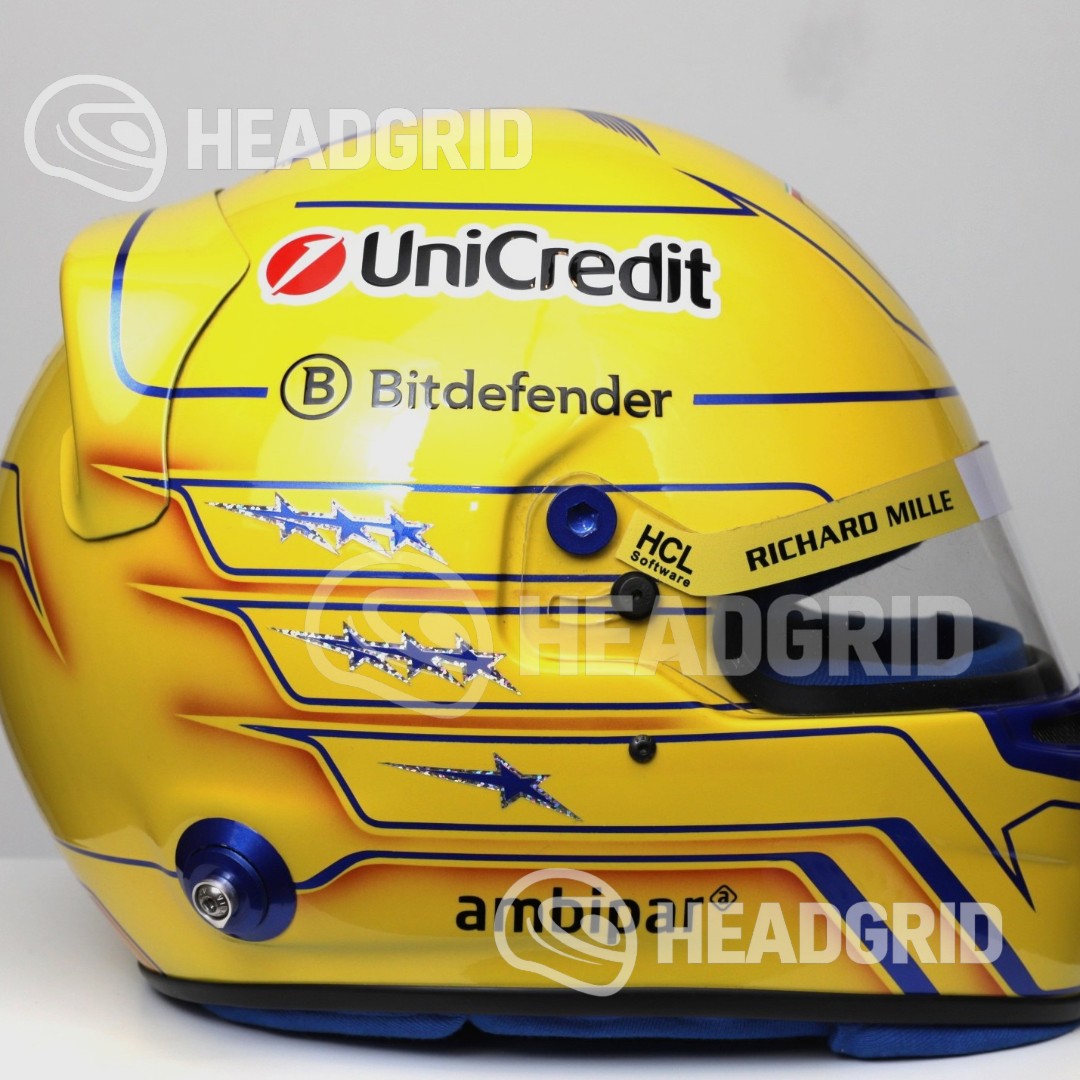 Casque Réplique Lewis Hamilton – Miami GP 2025 – Échelle 1:1