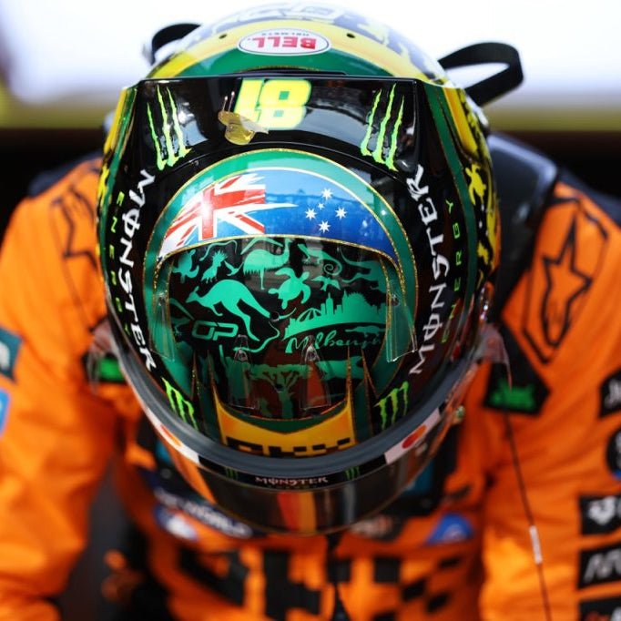 Casque Réplique Oscar Piastri – Melbourne GP 2025 – Échelle 1:1 - headgrid.fr