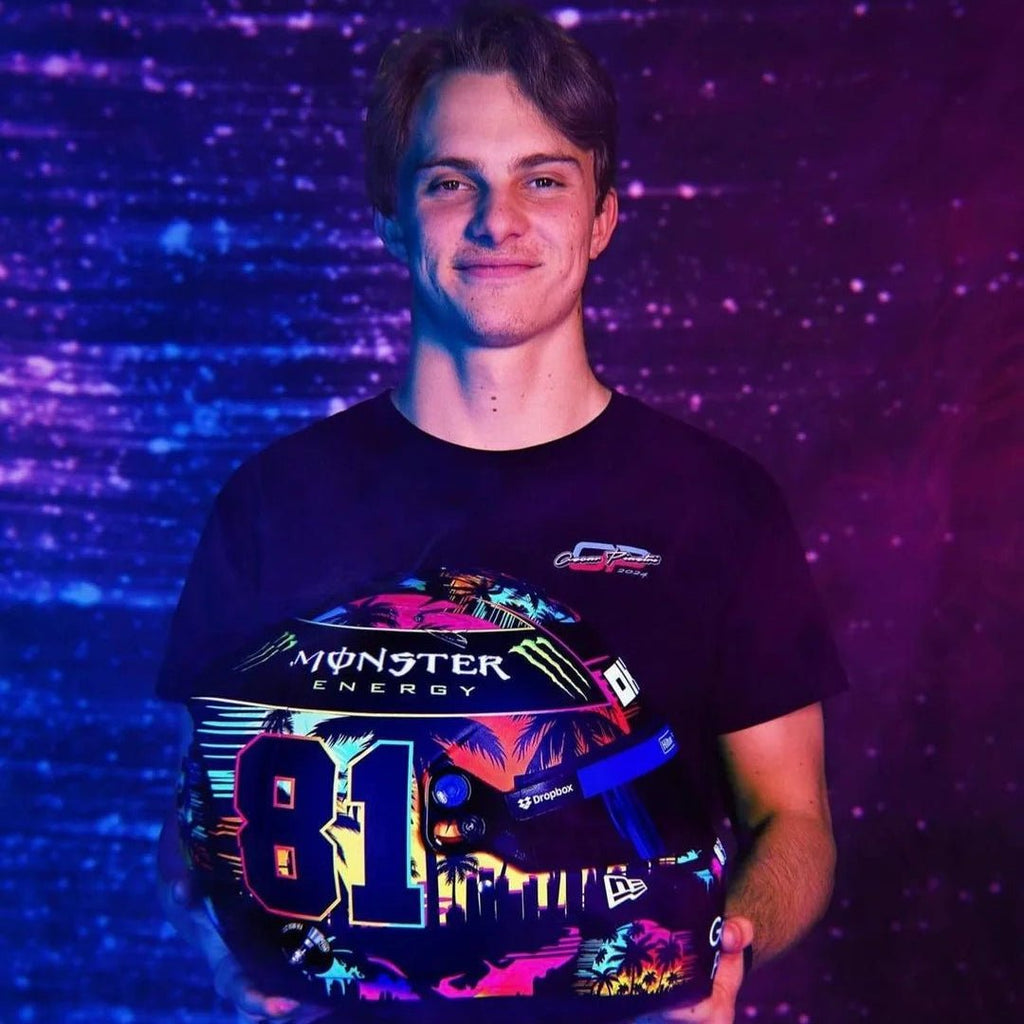 Casque Réplique Oscar Piastri – Miami GP 2024 – Échelle 1:1 - headgrid.fr