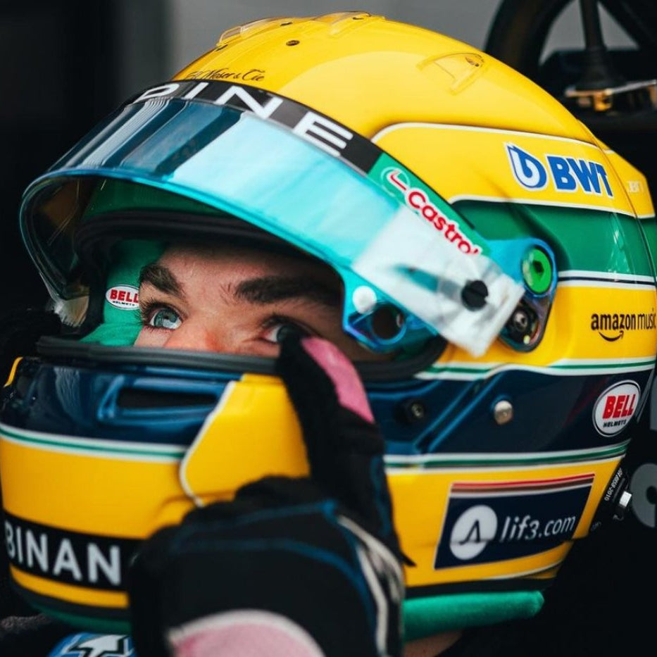 Casque Réplique Pierre Gasly – Imola 2024 – Hommage Ayrton Senna – Échelle 1:1