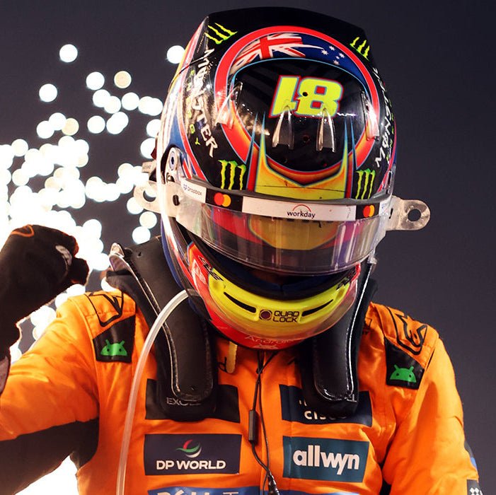 Casque Oscar Piastri 2025 - 1:1 - headgrid.fr