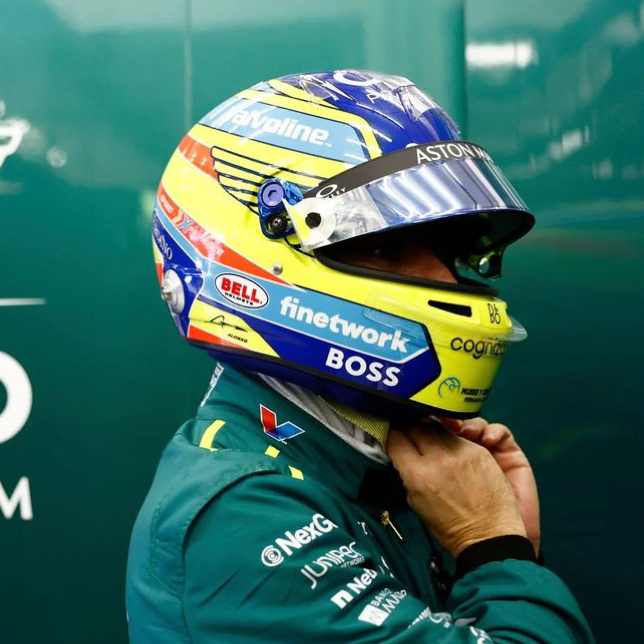 Casque Fernando Alonso 2024 - 1:1 - headgrid.fr