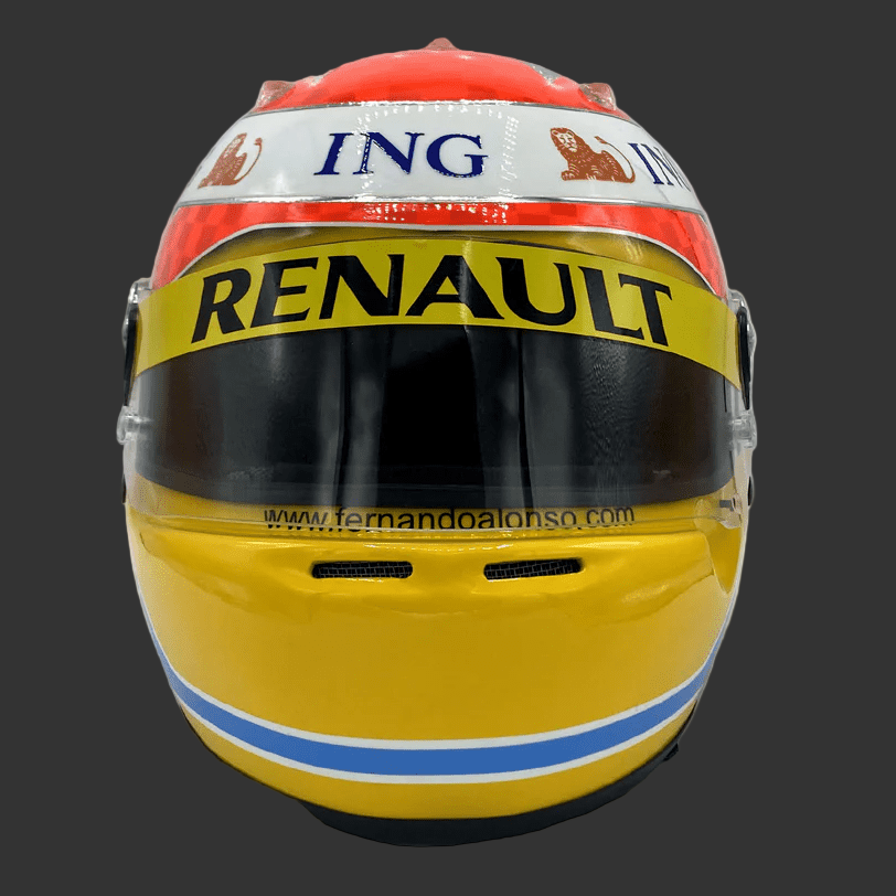 Casque Réplique Fernando Alonso – Saison 2009 – Échelle 1:1 - headgrid.fr