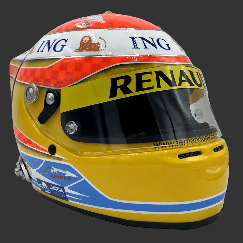 Casque Réplique Fernando Alonso – Saison 2009 – Échelle 1:1 - headgrid.fr