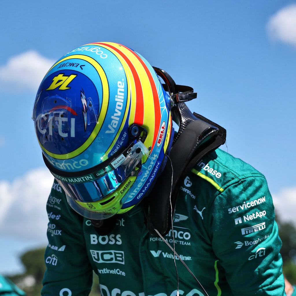 Casque Fernando Alonso 2024 - 1:1 - headgrid.fr
