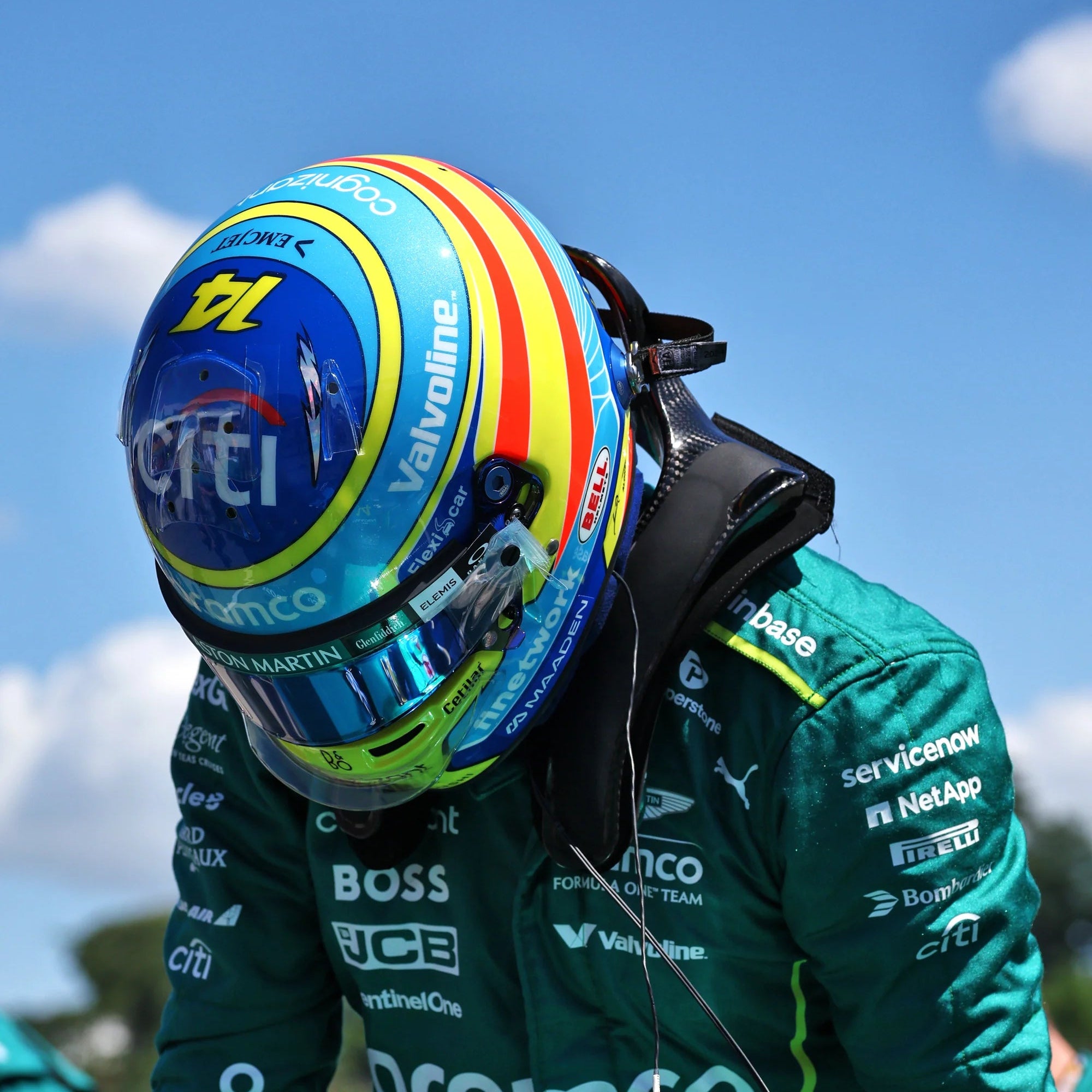 Casque Fernando Alonso 2024 - 1:1 - headgrid.fr