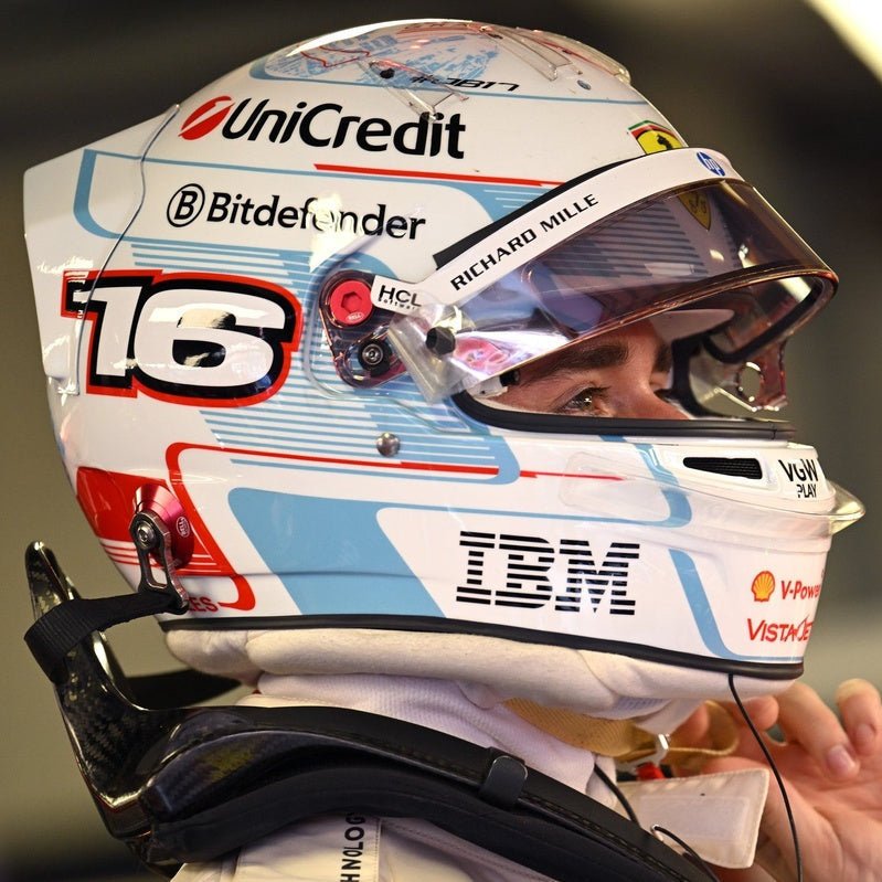 Casque Charles Leclerc Monaco 2025 - 1:1 - headgrid.fr