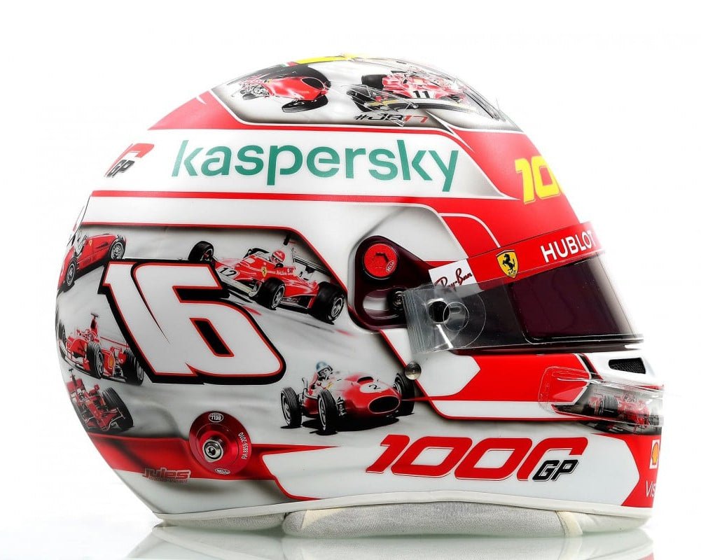 Casque Réplique Charles Leclerc – Tuscan GP 2020 – Échelle 1:1 - headgrid.fr