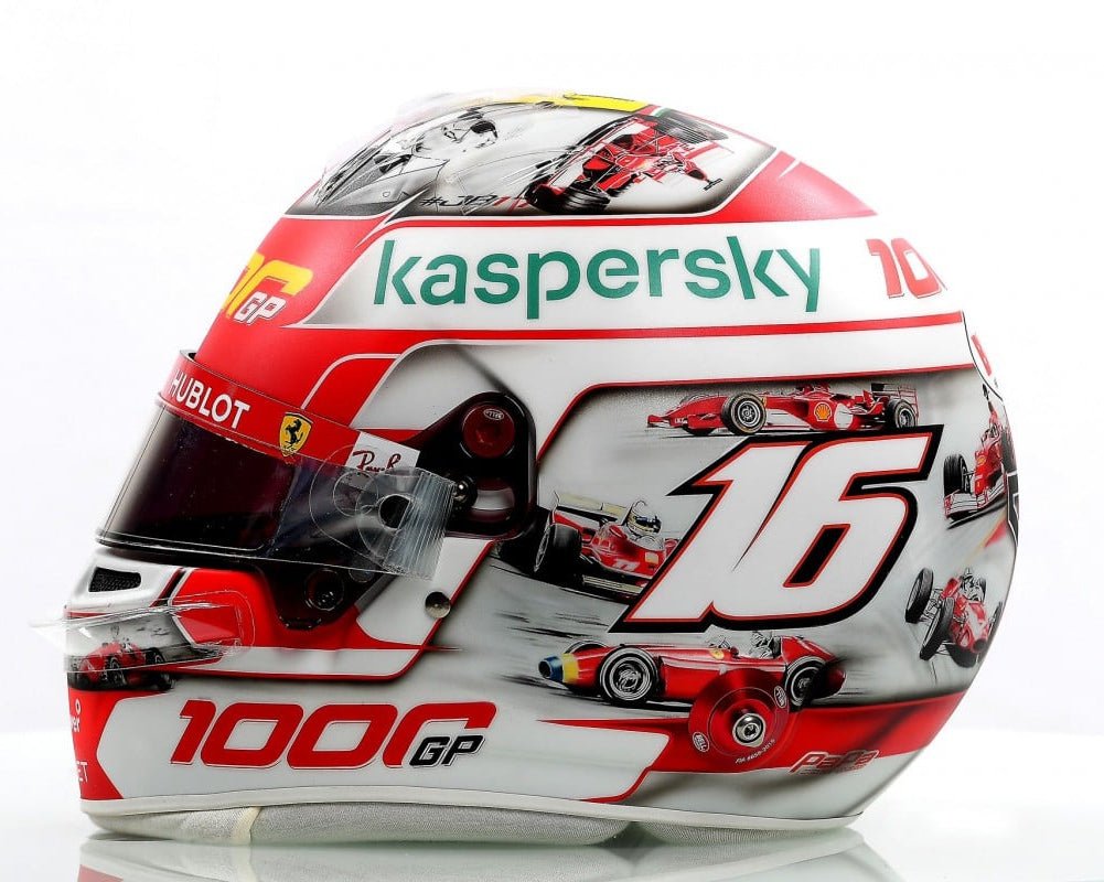 Casque Réplique Charles Leclerc – Tuscan GP 2020 – Échelle 1:1 - headgrid.fr