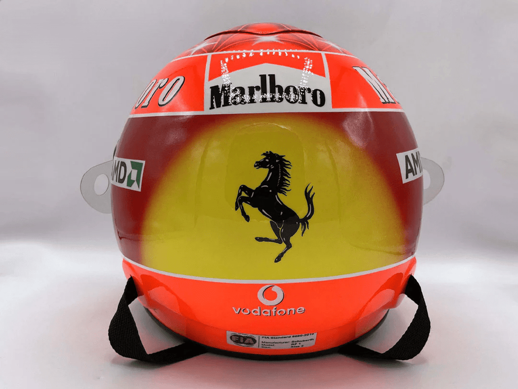 Casque Réplique Michael Schumacher – Saison 2004 – Ferrari F1 – Échelle 1:1 - headgrid.fr