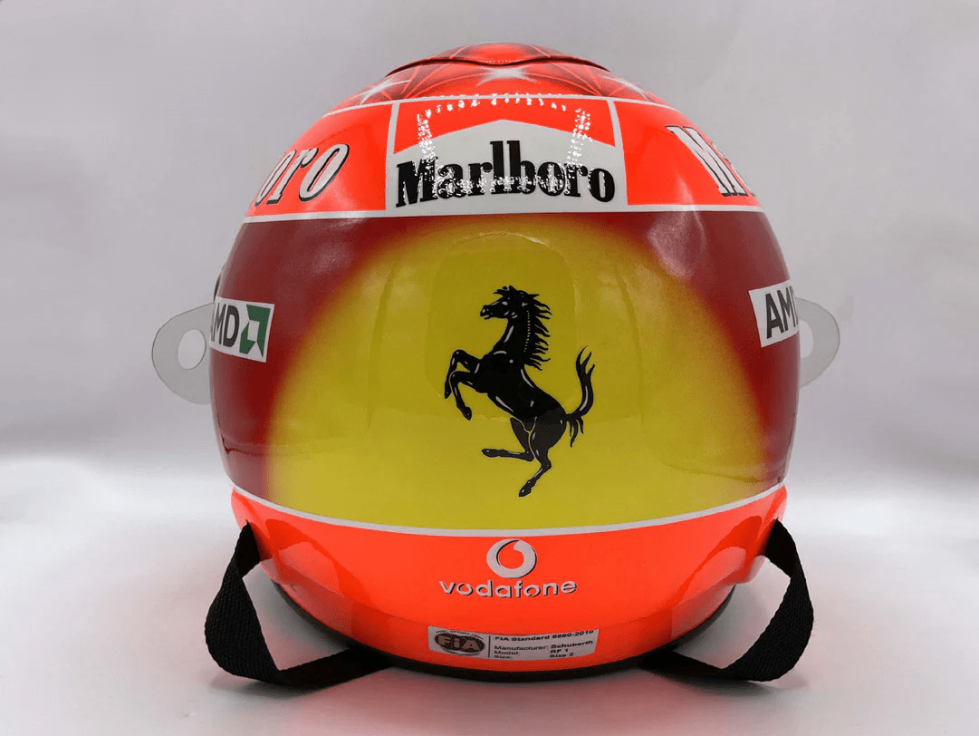 Casque Réplique Michael Schumacher – Saison 2004 – Ferrari F1 – Échelle 1:1 - headgrid.fr
