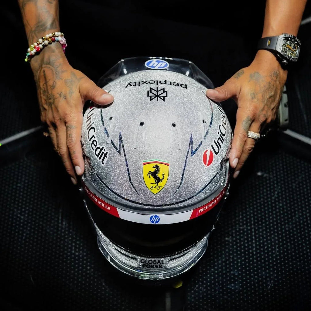 Casque Réplique Lewis Hamilton – Las Vegas GP 2025 – Échelle 1:1