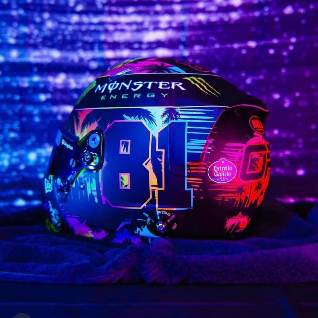 Casque Réplique Oscar Piastri – Miami GP 2024 – Échelle 1:1 - headgrid.fr